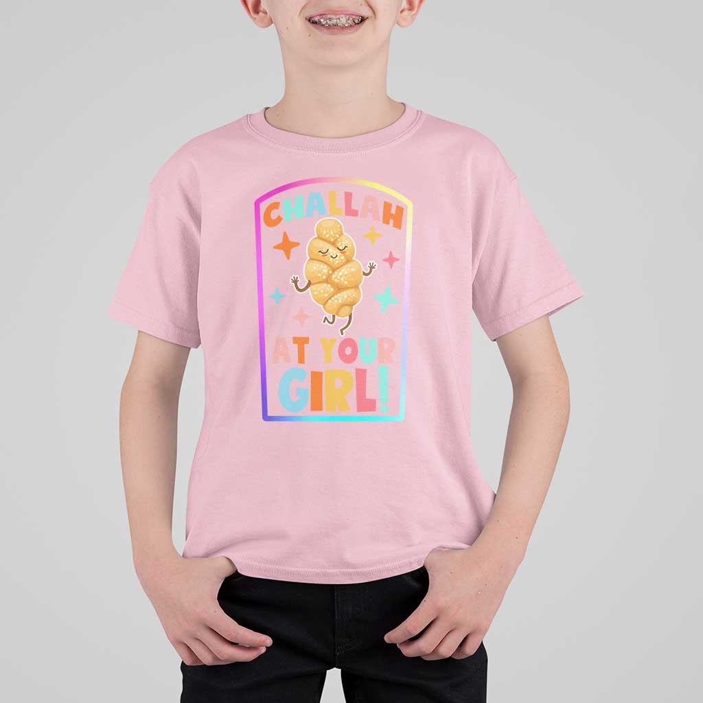 Funny Hanukkah Challah At Ya Girl T Shirt For Kid Jewish Chanukah Bread Gift - Wonder Print Shop