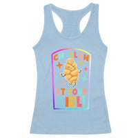 Funny Hanukkah Challah At Ya Girl Racerback Tank Top Jewish Chanukah Bread Gift - Wonder Print Shop