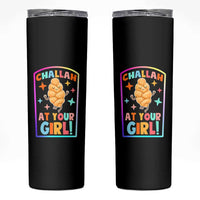 Funny Hanukkah Challah At Ya Girl Skinny Tumbler Jewish Chanukah Bread Gift - Wonder Print Shop