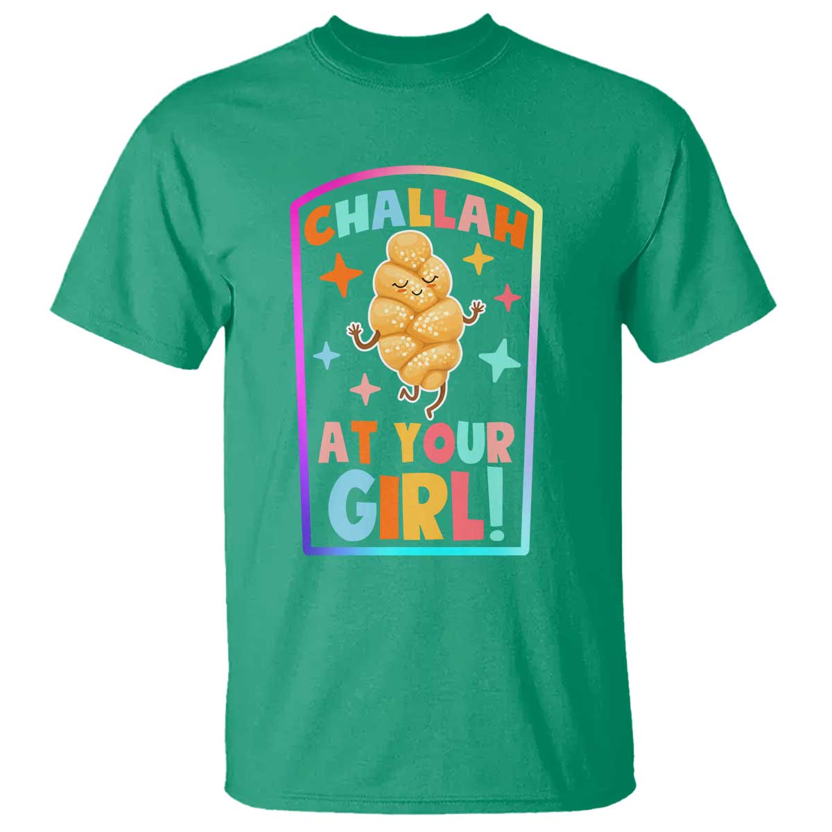Funny Hanukkah Challah At Ya Girl T Shirt Jewish Chanukah Bread Gift - Wonder Print Shop