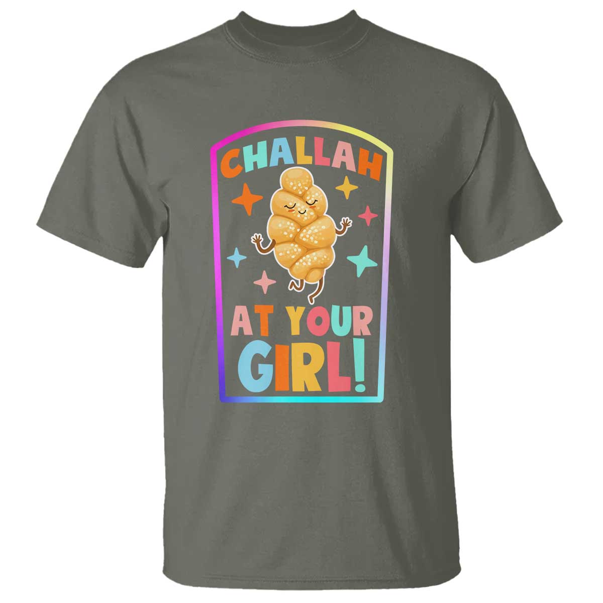 Funny Hanukkah Challah At Ya Girl T Shirt Jewish Chanukah Bread Gift - Wonder Print Shop