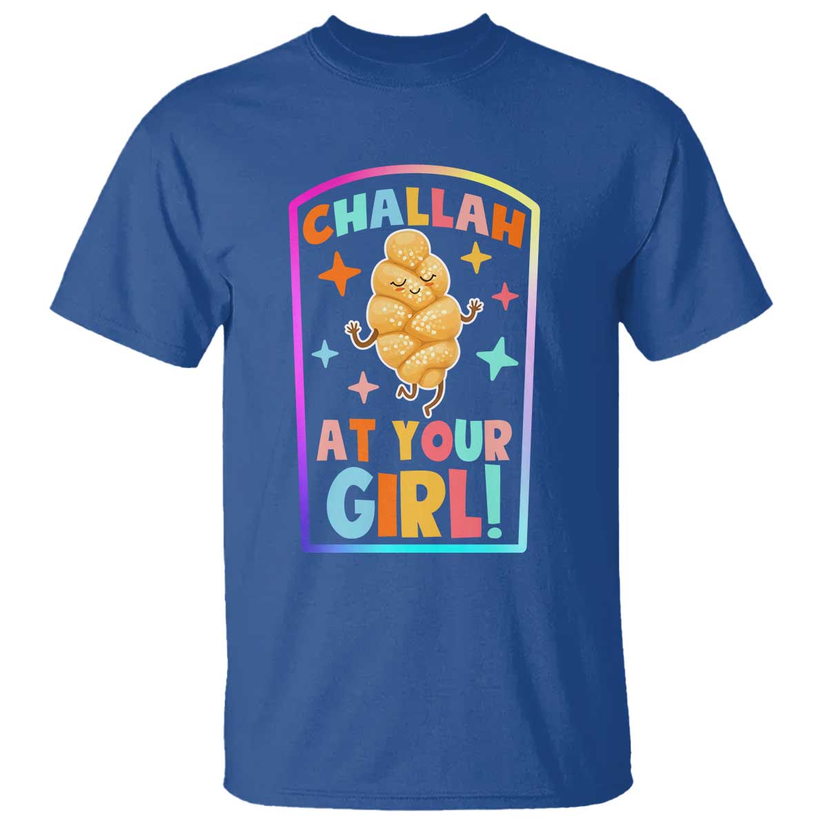 Funny Hanukkah Challah At Ya Girl T Shirt Jewish Chanukah Bread Gift - Wonder Print Shop