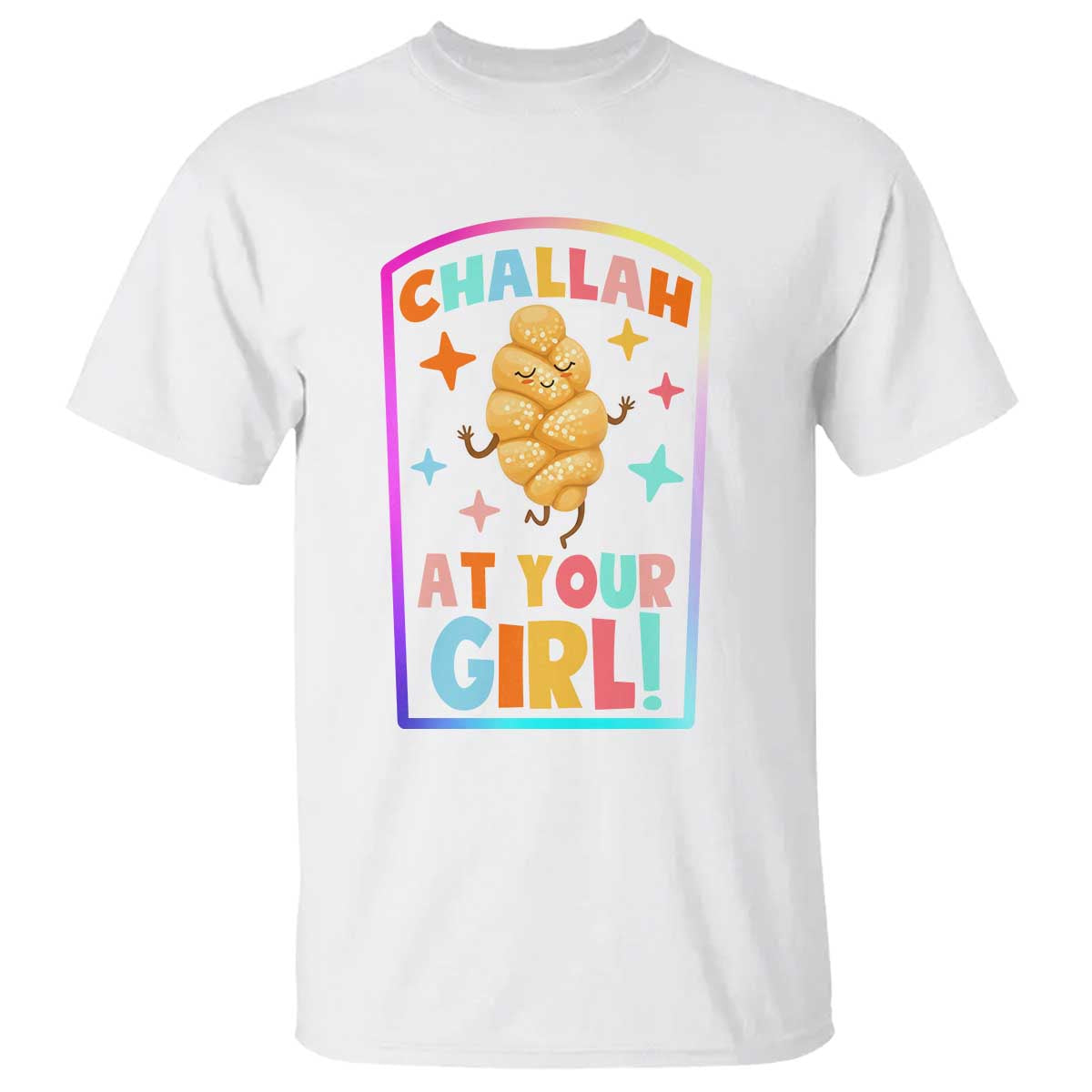 Funny Hanukkah Challah At Ya Girl T Shirt Jewish Chanukah Bread Gift - Wonder Print Shop