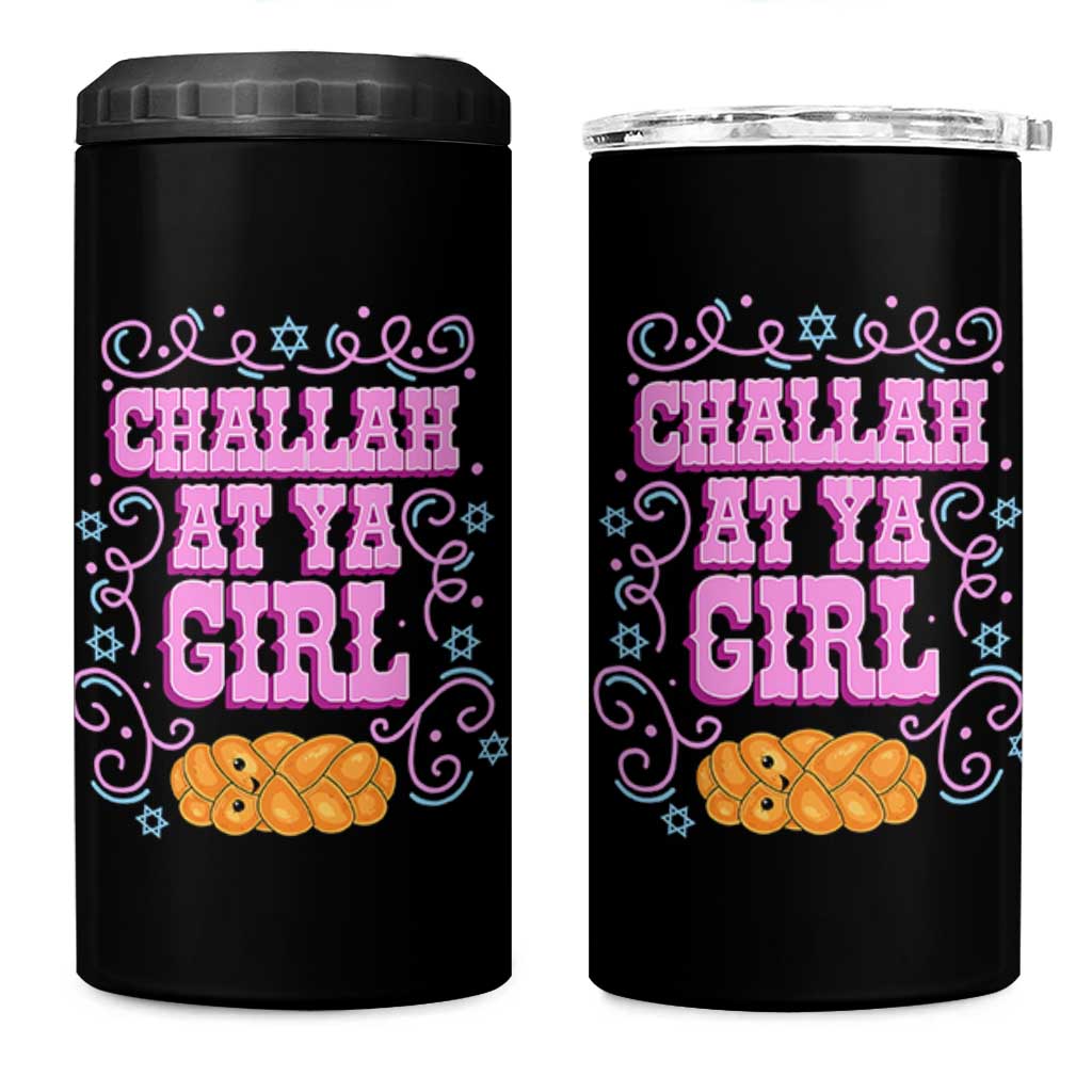 Funny Jewish Holiday 4 in 1 Can Cooler Tumbler Challah At Ya Girl Gift - Wonder Print Shop