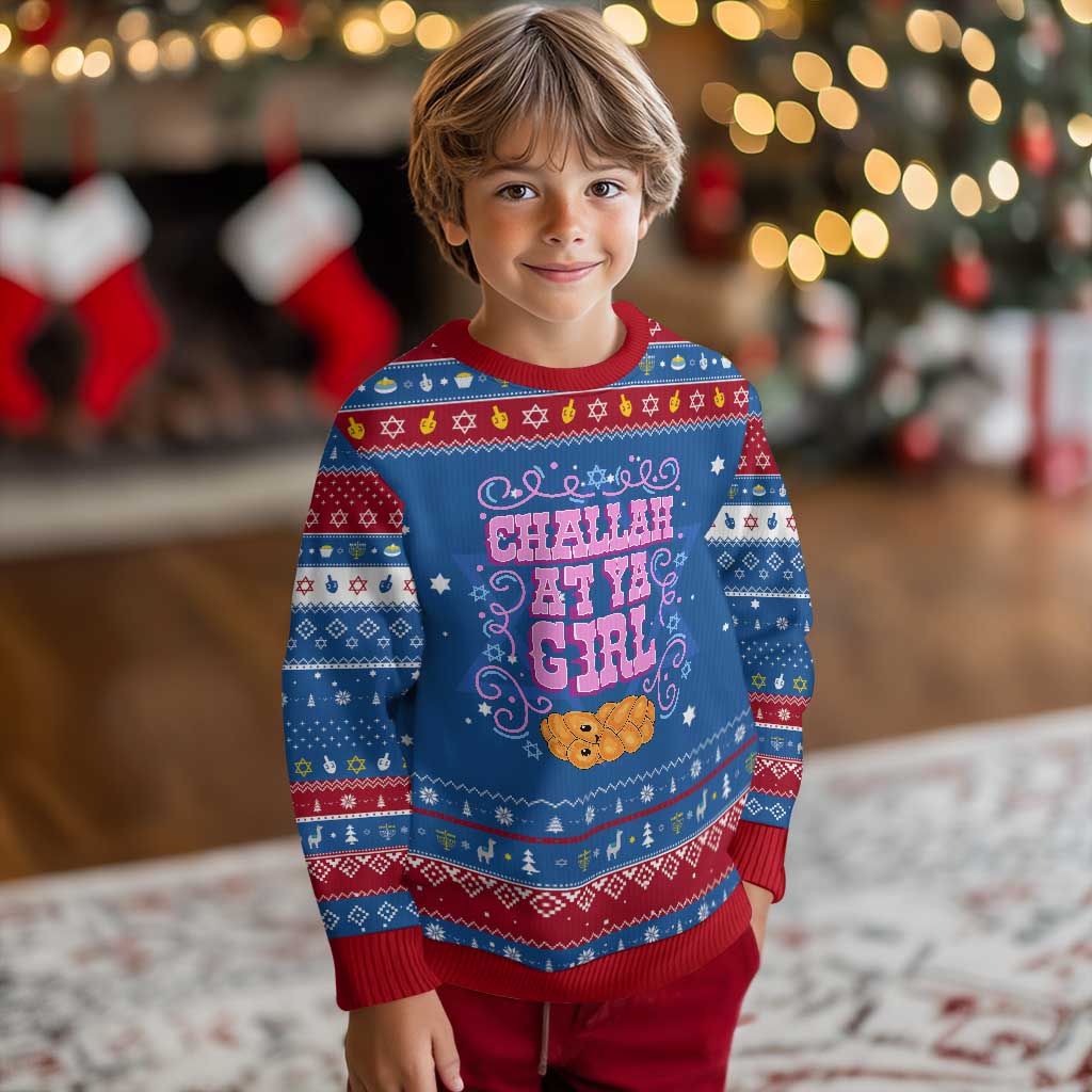 Funny Jewish Holiday Hanukkah Ugly Sweater Challah At Ya Girl Gift - Wonder Print Shop