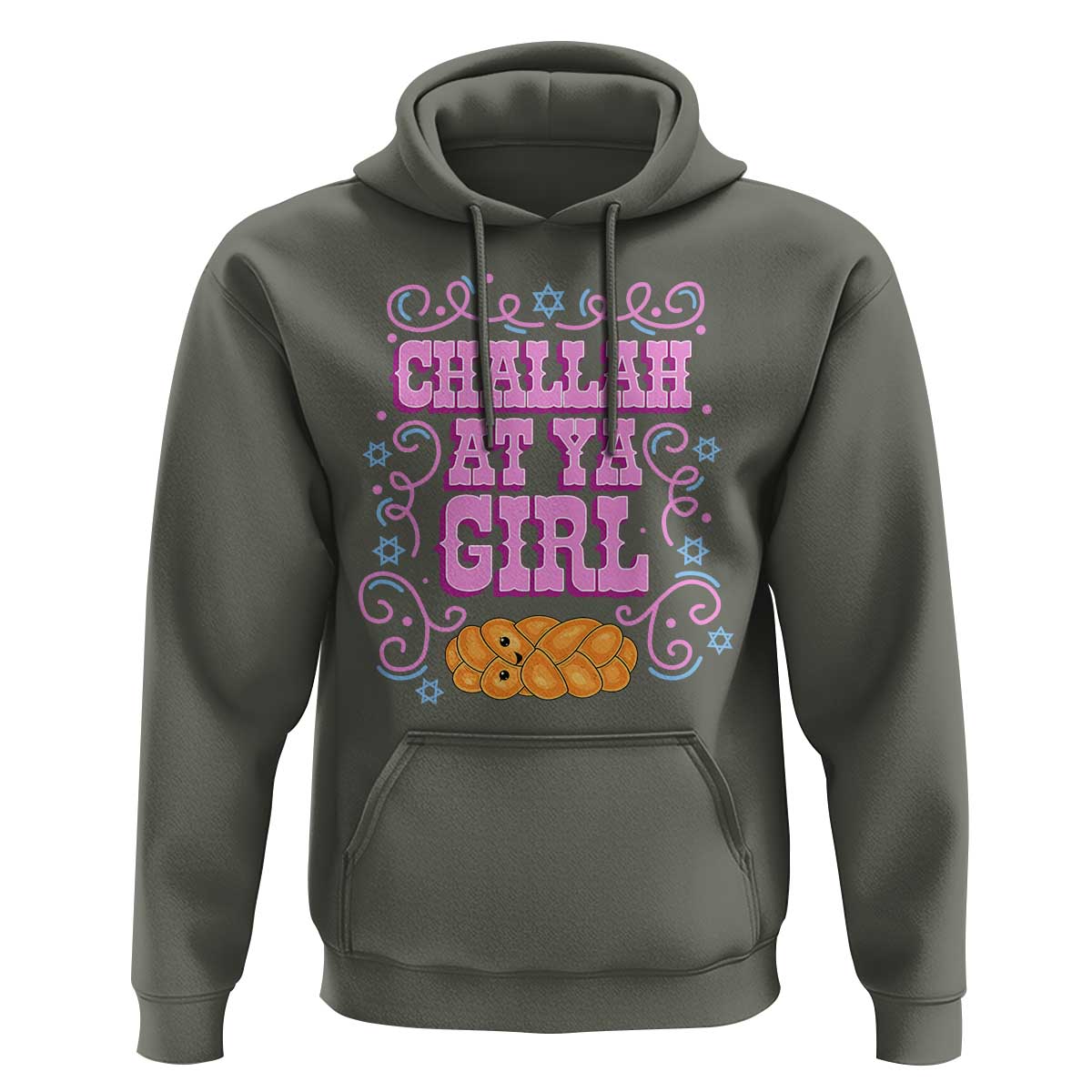 Funny Jewish Holiday Hoodie Challah At Ya Girl Gift - Wonder Print Shop