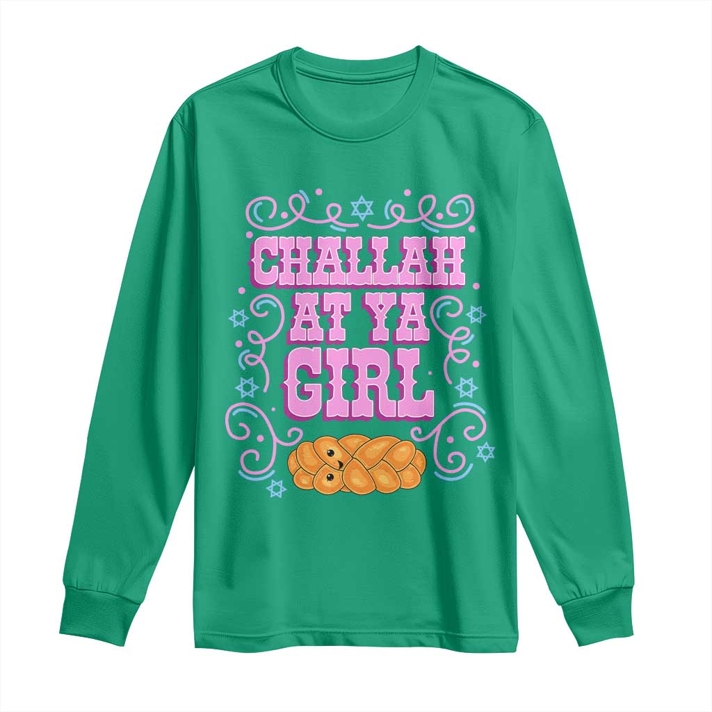 Funny Jewish Holiday Long Sleeve Shirt Challah At Ya Girl Gift - Wonder Print Shop