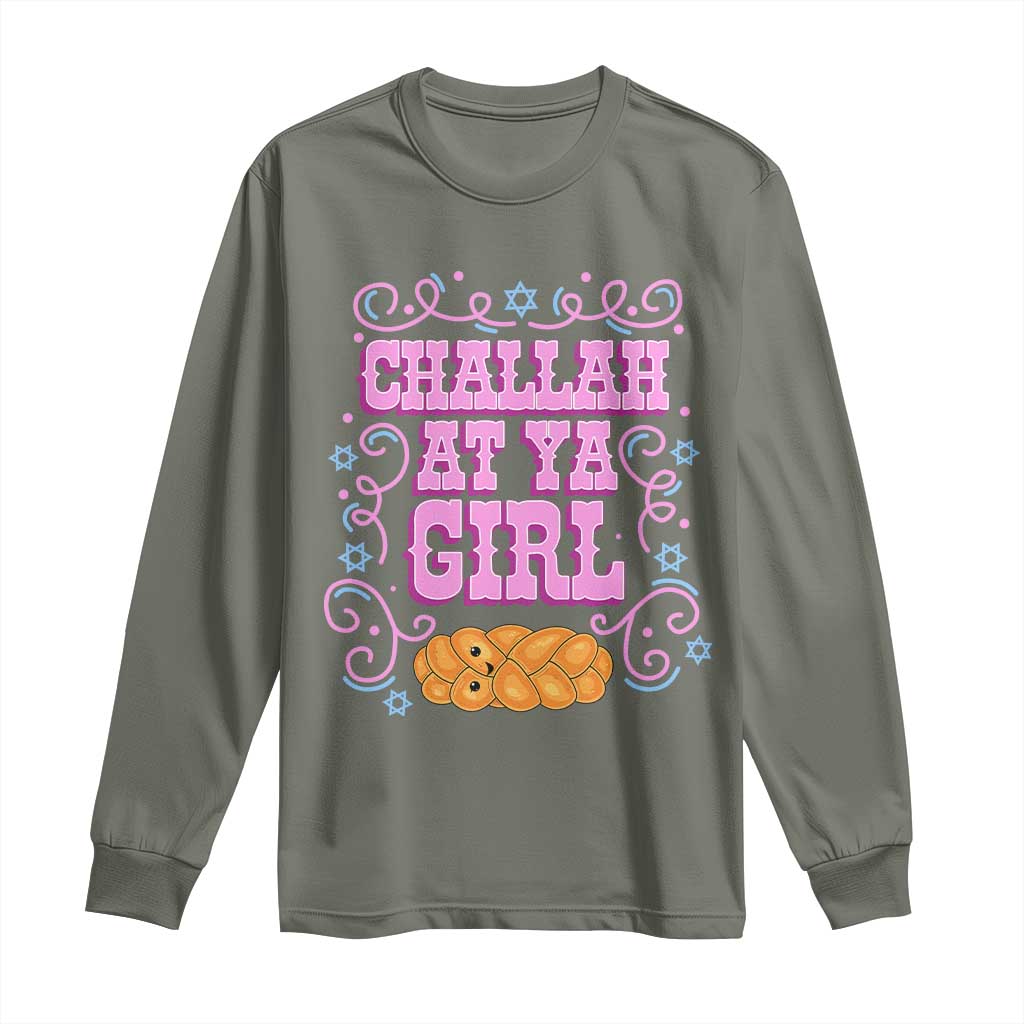 Funny Jewish Holiday Long Sleeve Shirt Challah At Ya Girl Gift - Wonder Print Shop