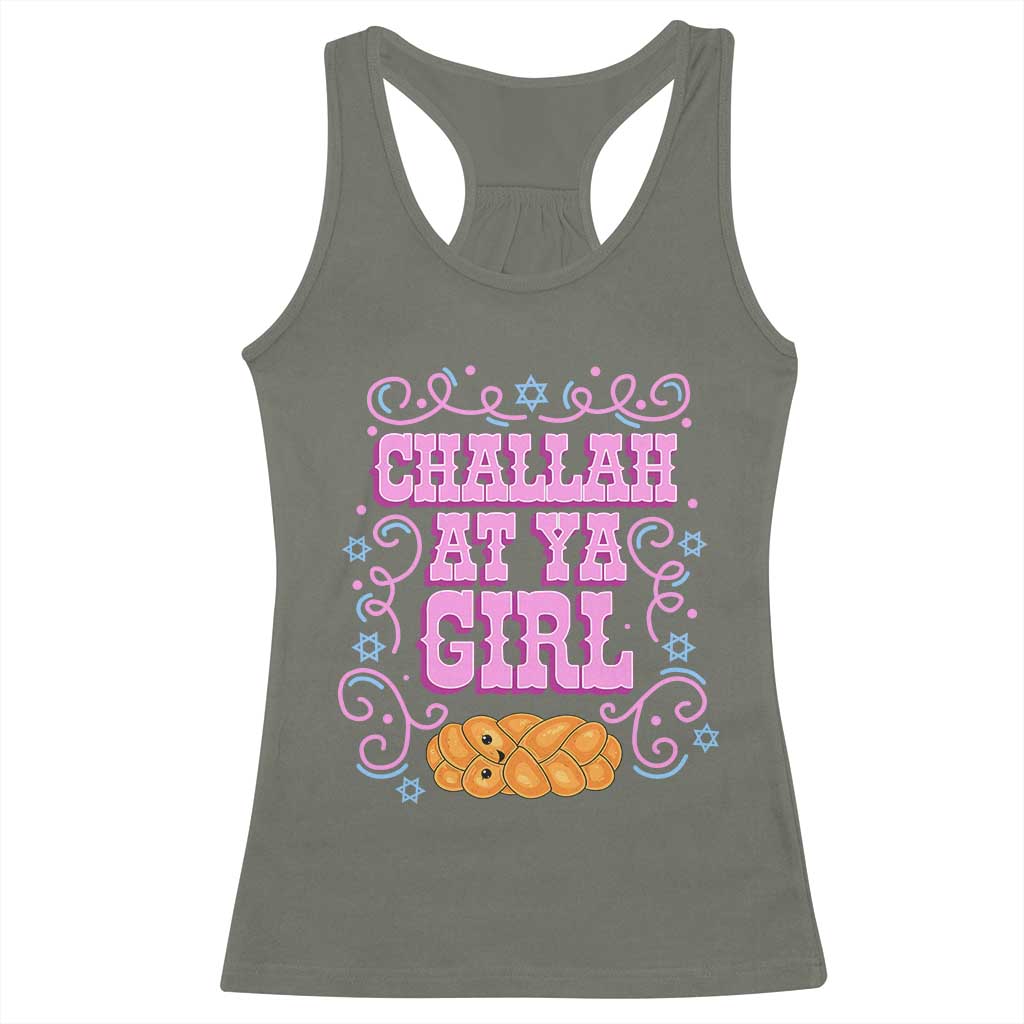 Funny Jewish Holiday Racerback Tank Top Challah At Ya Girl Gift - Wonder Print Shop