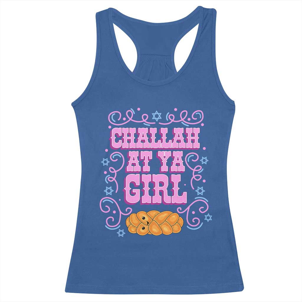 Funny Jewish Holiday Racerback Tank Top Challah At Ya Girl Gift - Wonder Print Shop
