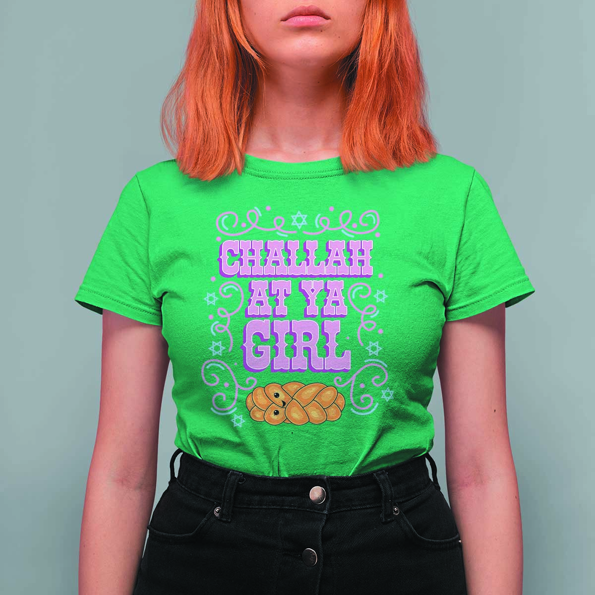 Funny Jewish Holiday T Shirt For Women Challah At Ya Girl Gift - Wonder Print Shop