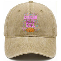 Funny Jewish Holiday Washed Cotton Baseball Cap Challah At Ya Girl Gift