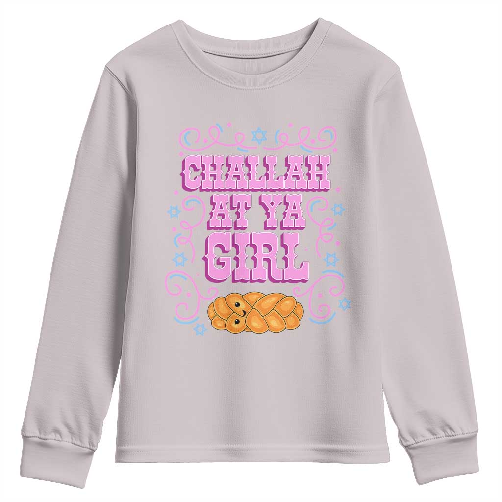 Funny Jewish Holiday Youth Sweatshirt Challah At Ya Girl Gift - Wonder Print Shop