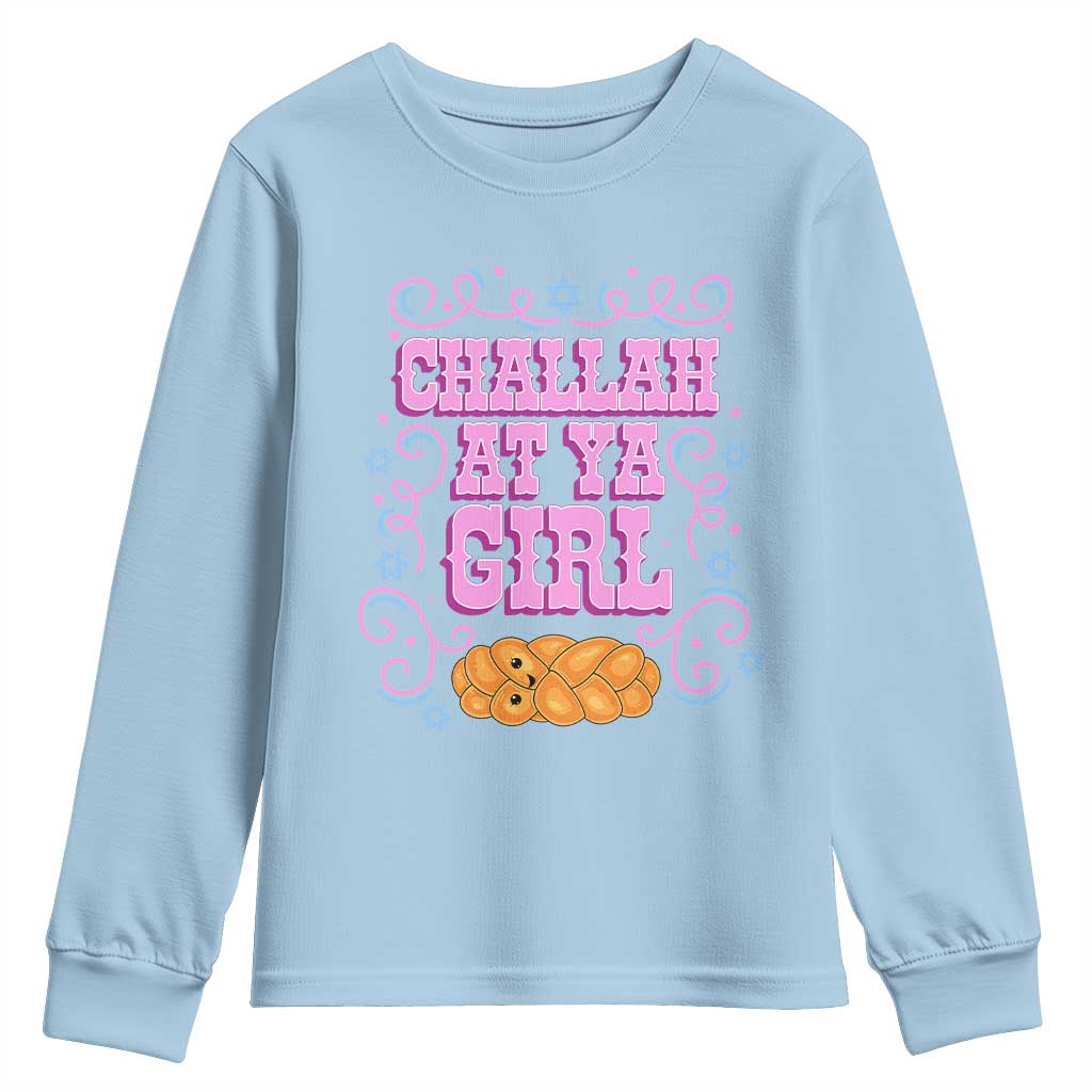 Funny Jewish Holiday Youth Sweatshirt Challah At Ya Girl Gift - Wonder Print Shop
