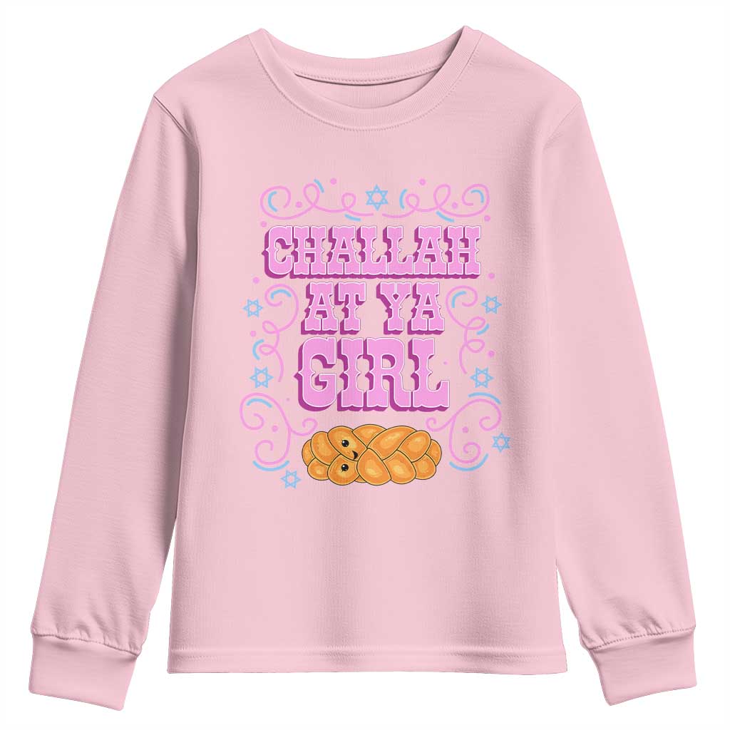 Funny Jewish Holiday Youth Sweatshirt Challah At Ya Girl Gift - Wonder Print Shop