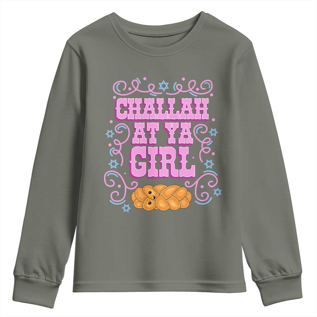 Funny Jewish Holiday Youth Sweatshirt Challah At Ya Girl Gift - Wonder Print Shop