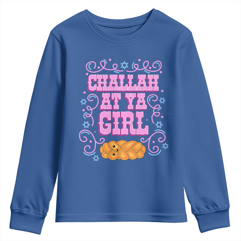 Funny Jewish Holiday Youth Sweatshirt Challah At Ya Girl Gift - Wonder Print Shop
