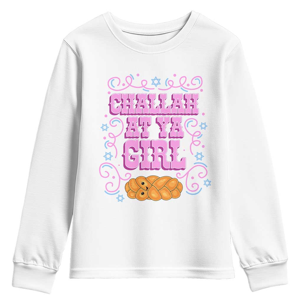 Funny Jewish Holiday Youth Sweatshirt Challah At Ya Girl Gift - Wonder Print Shop