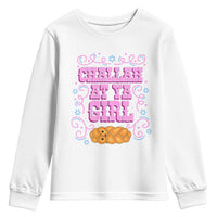 Funny Jewish Holiday Youth Sweatshirt Challah At Ya Girl Gift - Wonder Print Shop
