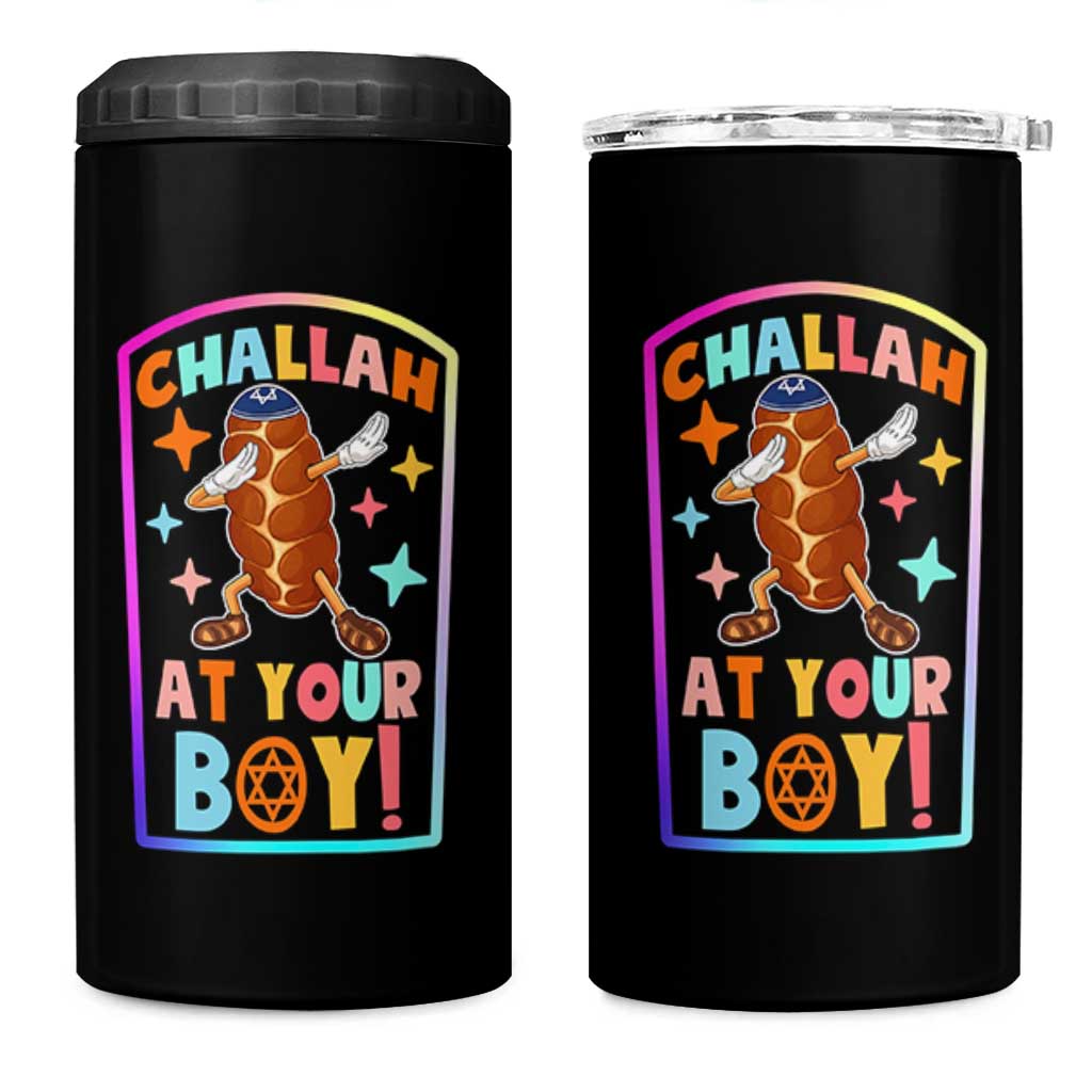 Hanukkah Challah At Ya Boy 4 in 1 Can Cooler Tumbler Funny Holiday Gift - Wonder Print Shop
