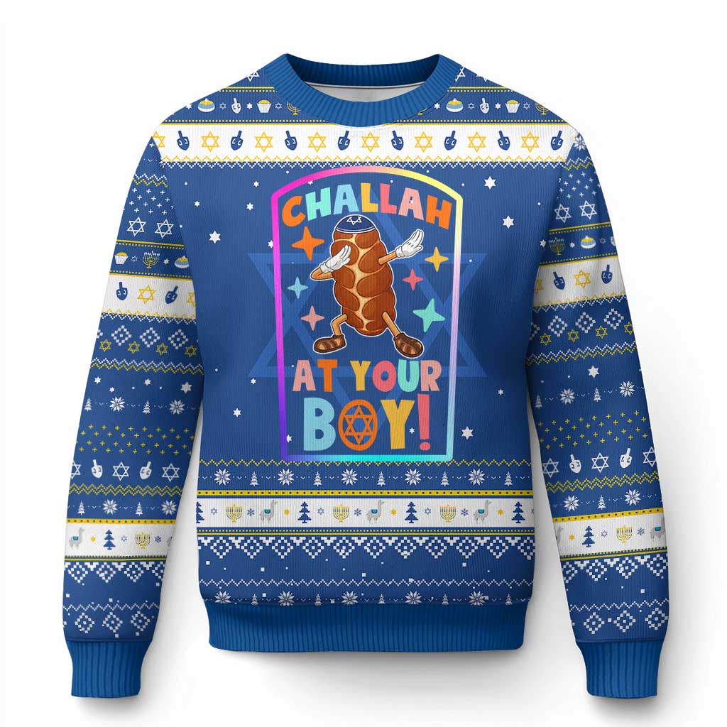 Xmas Cat Hanukkah Ugly Sweater Funny Holiday Gift - Wonder Print Shop
