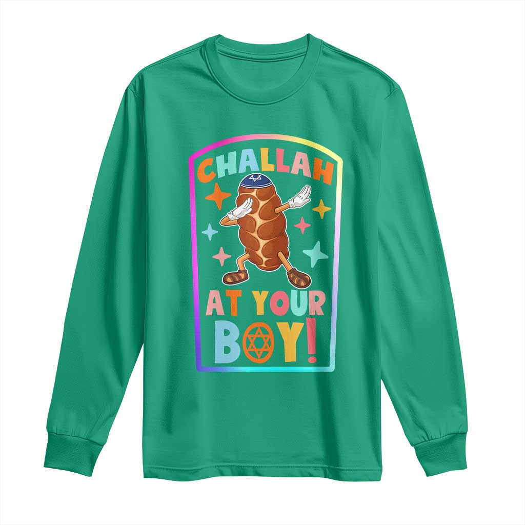 Hanukkah Challah At Ya Boy Long Sleeve Shirt Funny Holiday Gift - Wonder Print Shop