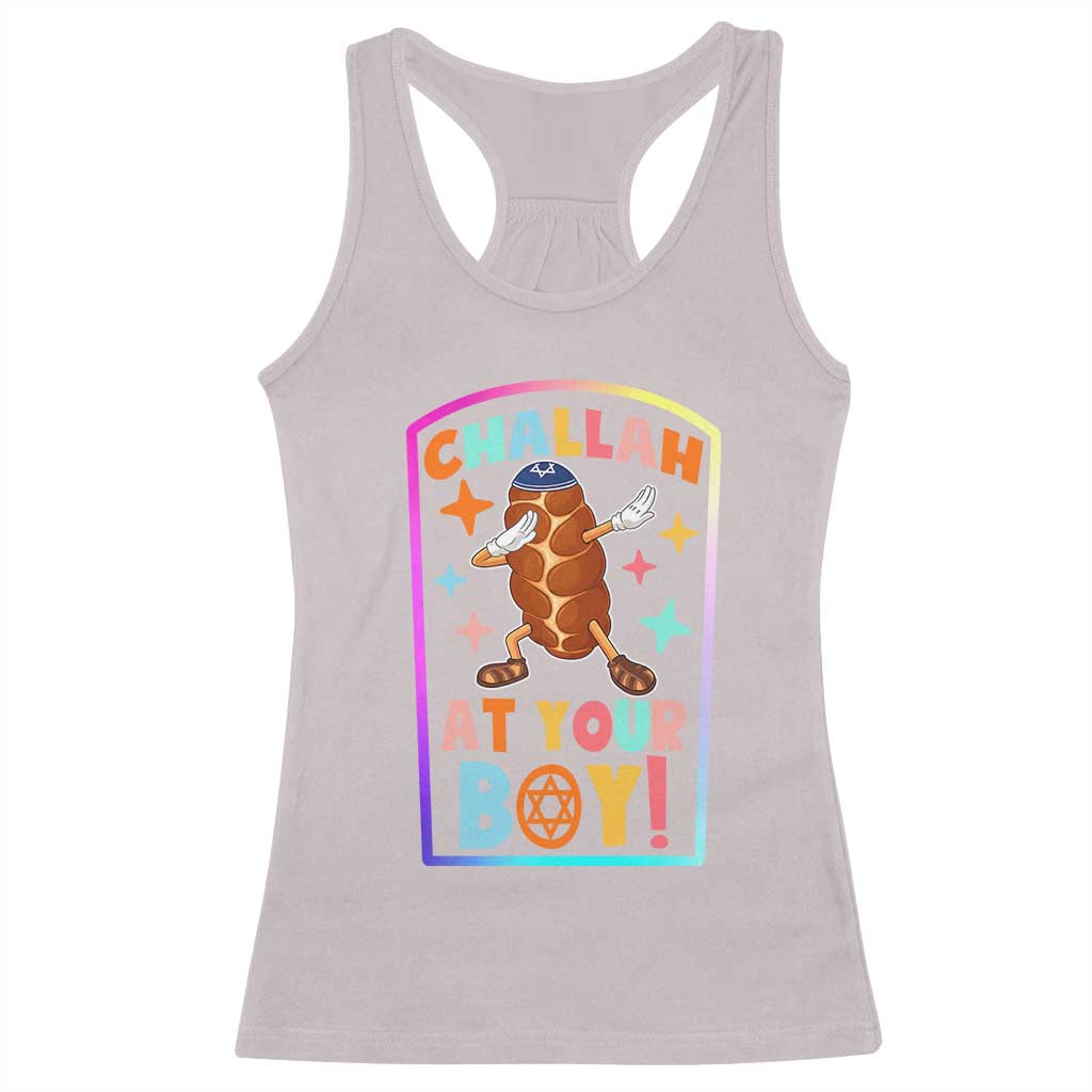 Hanukkah Challah At Ya Boy Racerback Tank Top Funny Holiday Gift - Wonder Print Shop