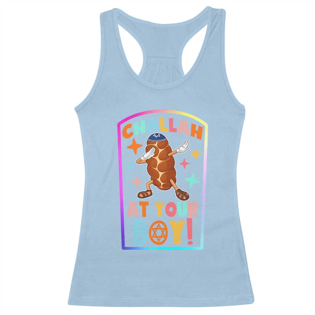 Hanukkah Challah At Ya Boy Racerback Tank Top Funny Holiday Gift - Wonder Print Shop