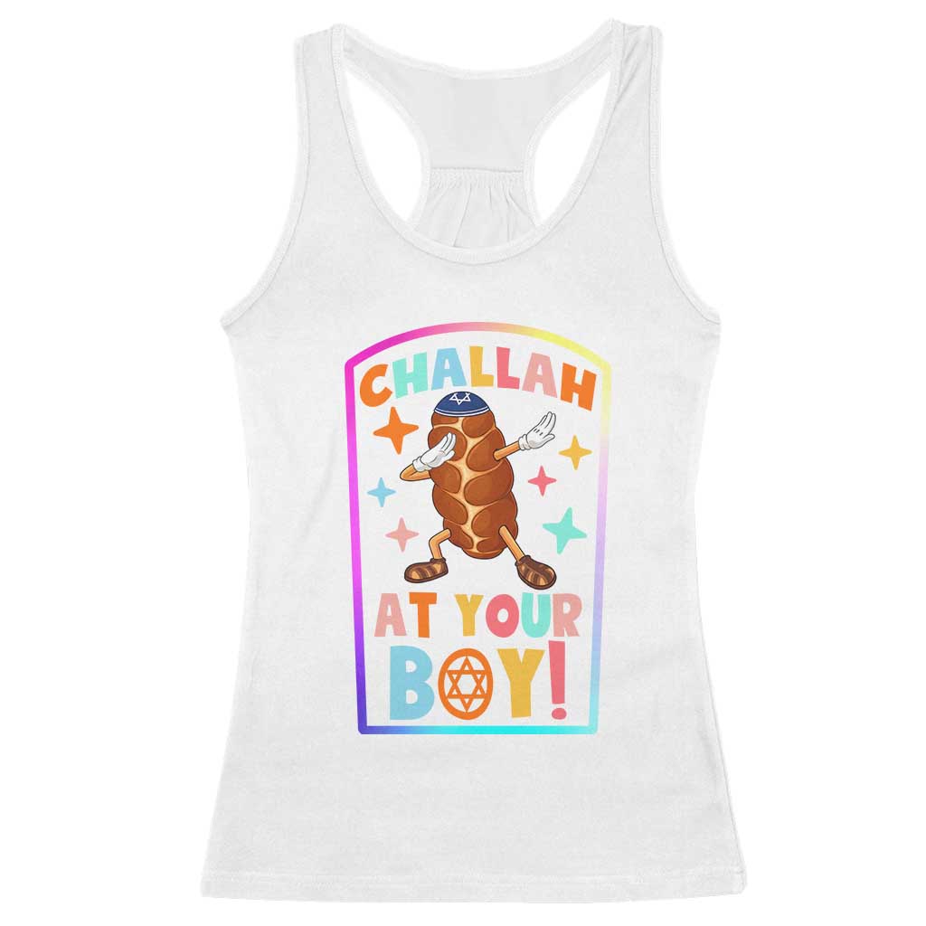 Hanukkah Challah At Ya Boy Racerback Tank Top Funny Holiday Gift - Wonder Print Shop