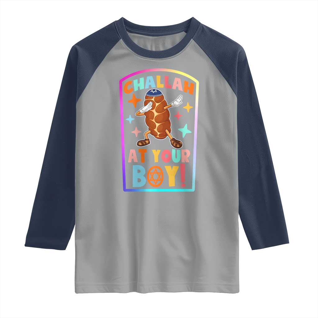 Hanukkah Challah At Ya Boy Raglan Shirt Funny Holiday Gift - Wonder Print Shop