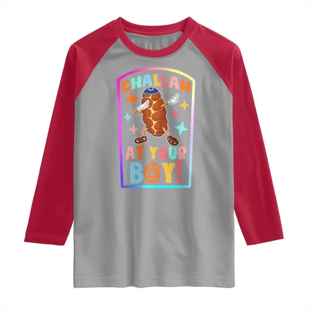 Hanukkah Challah At Ya Boy Raglan Shirt Funny Holiday Gift - Wonder Print Shop