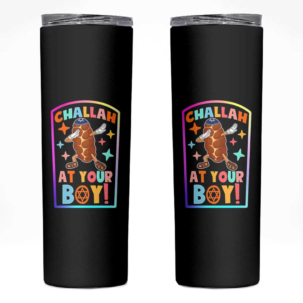 Hanukkah Challah At Ya Boy Skinny Tumbler Funny Holiday Gift - Wonder Print Shop