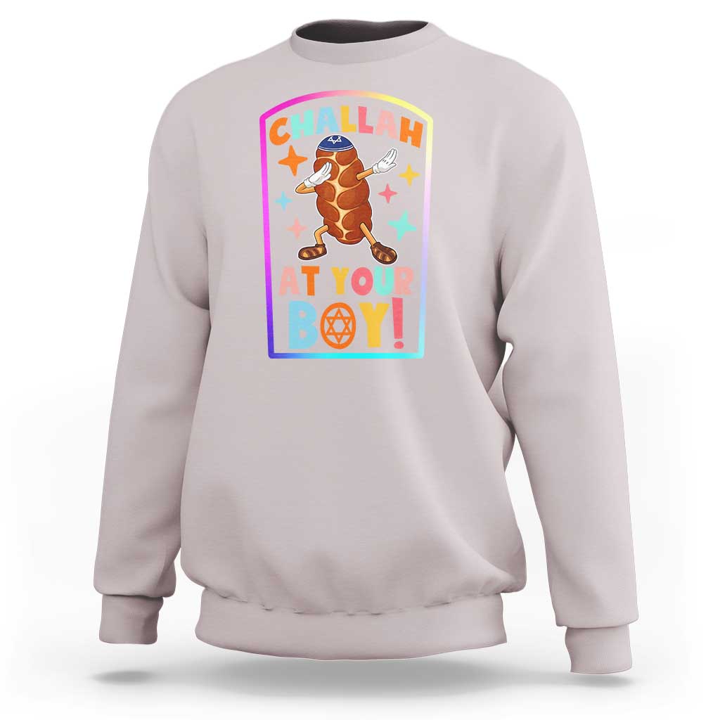 Hanukkah Challah At Ya Boy Sweatshirt Funny Holiday Gift - Wonder Print Shop