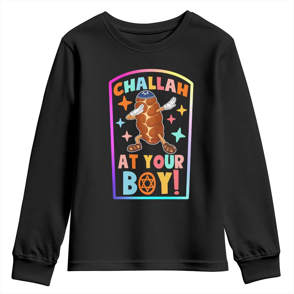 Hanukkah Challah At Ya Boy Youth Sweatshirt Funny Holiday Gift - Wonder Print Shop