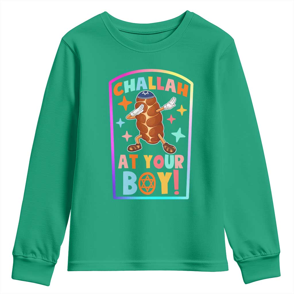 Hanukkah Challah At Ya Boy Youth Sweatshirt Funny Holiday Gift - Wonder Print Shop