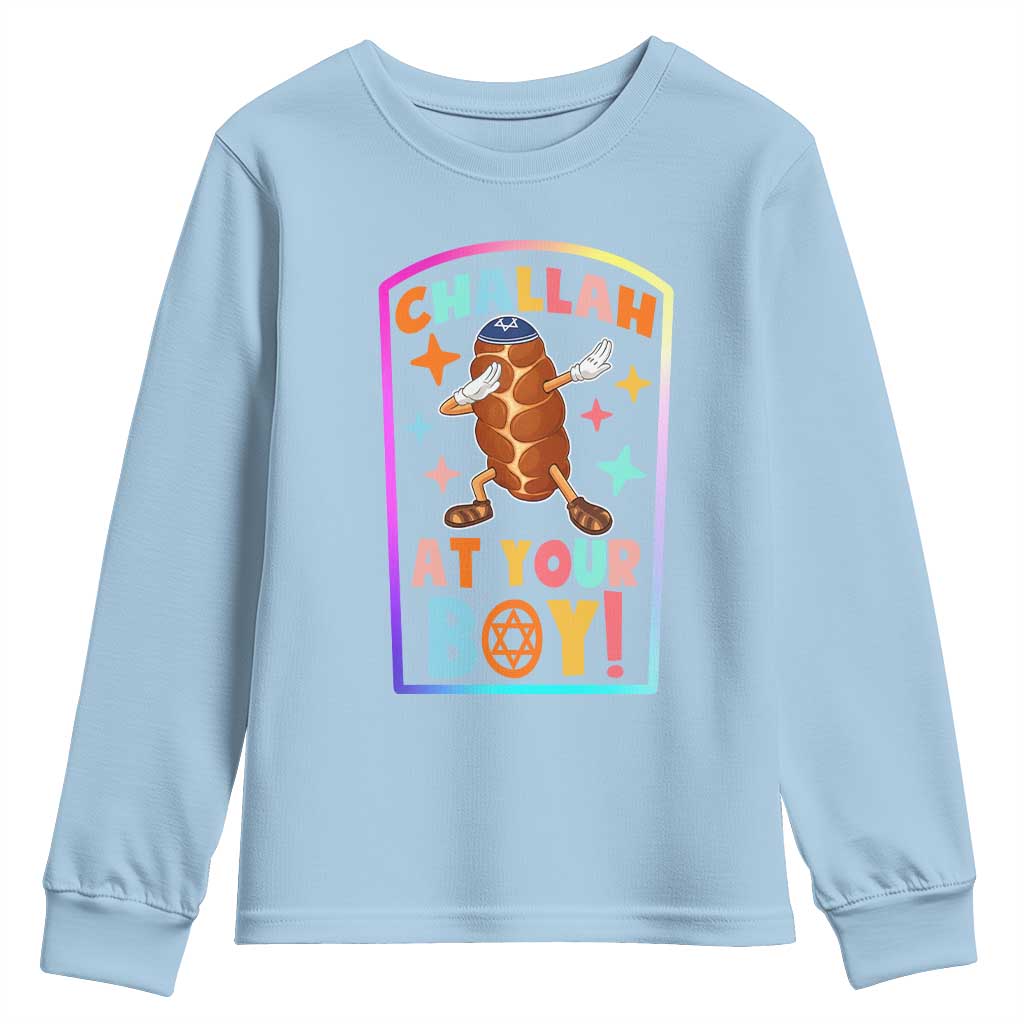 Hanukkah Challah At Ya Boy Youth Sweatshirt Funny Holiday Gift - Wonder Print Shop