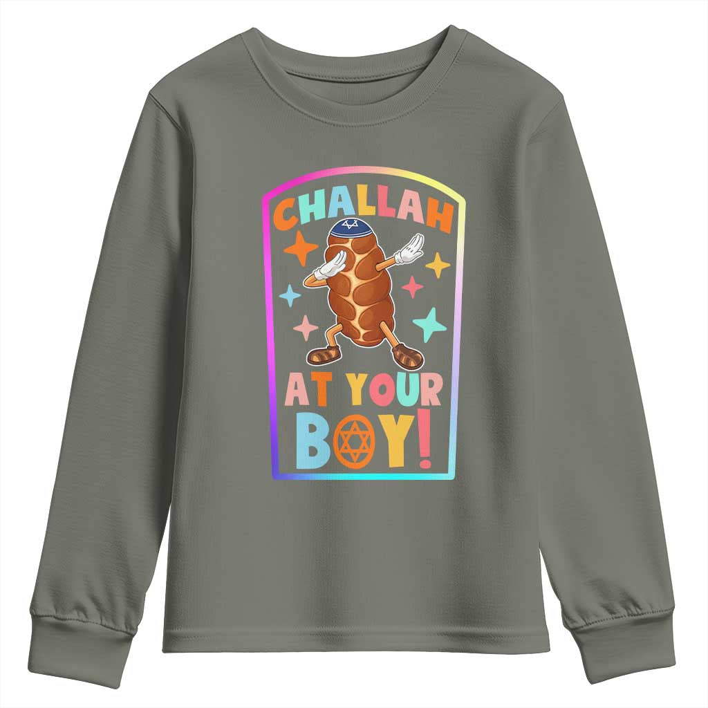 Hanukkah Challah At Ya Boy Youth Sweatshirt Funny Holiday Gift - Wonder Print Shop