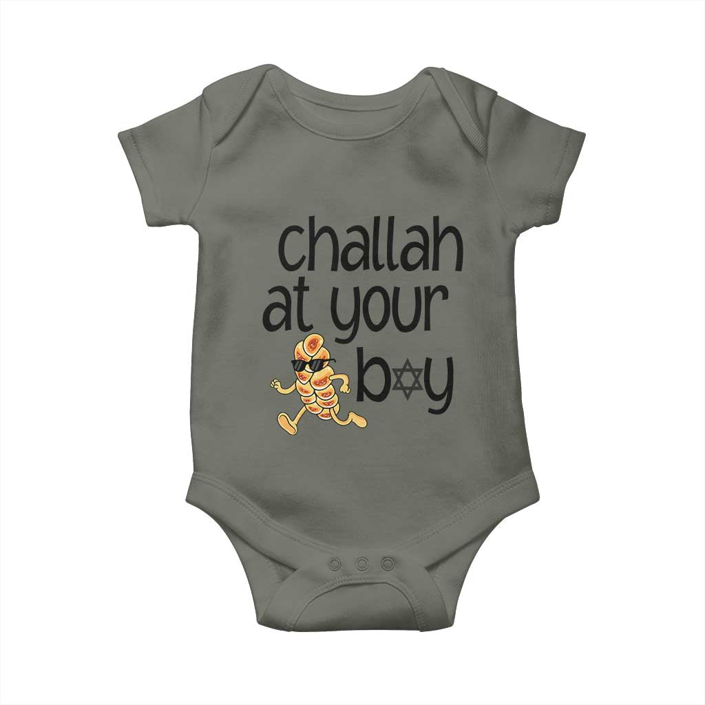 Festival Of Lights Gift Baby Onesie Hanukkah Challah At Ya Boy - Wonder Print Shop