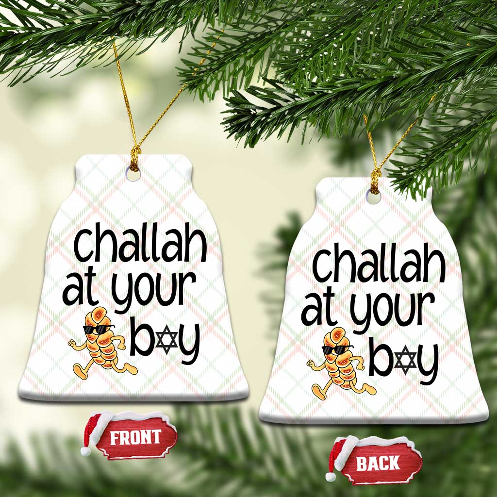Festival Of Lights Gift Ceramic Ornament Hanukkah Challah At Ya Boy - Wonder Print Shop