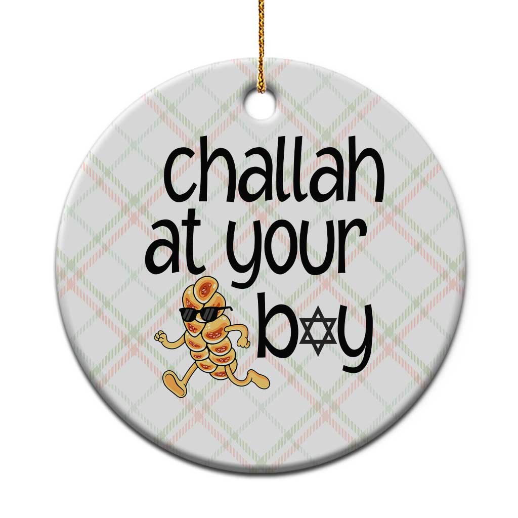 Festival Of Lights Gift Ceramic Ornament Hanukkah Challah At Ya Boy - Wonder Print Shop