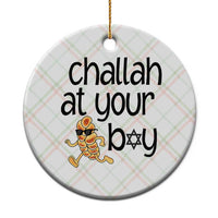 Festival Of Lights Gift Ceramic Ornament Hanukkah Challah At Ya Boy - Wonder Print Shop