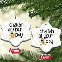 Festival Of Lights Gift Ceramic Ornament Hanukkah Challah At Ya Boy - Wonder Print Shop