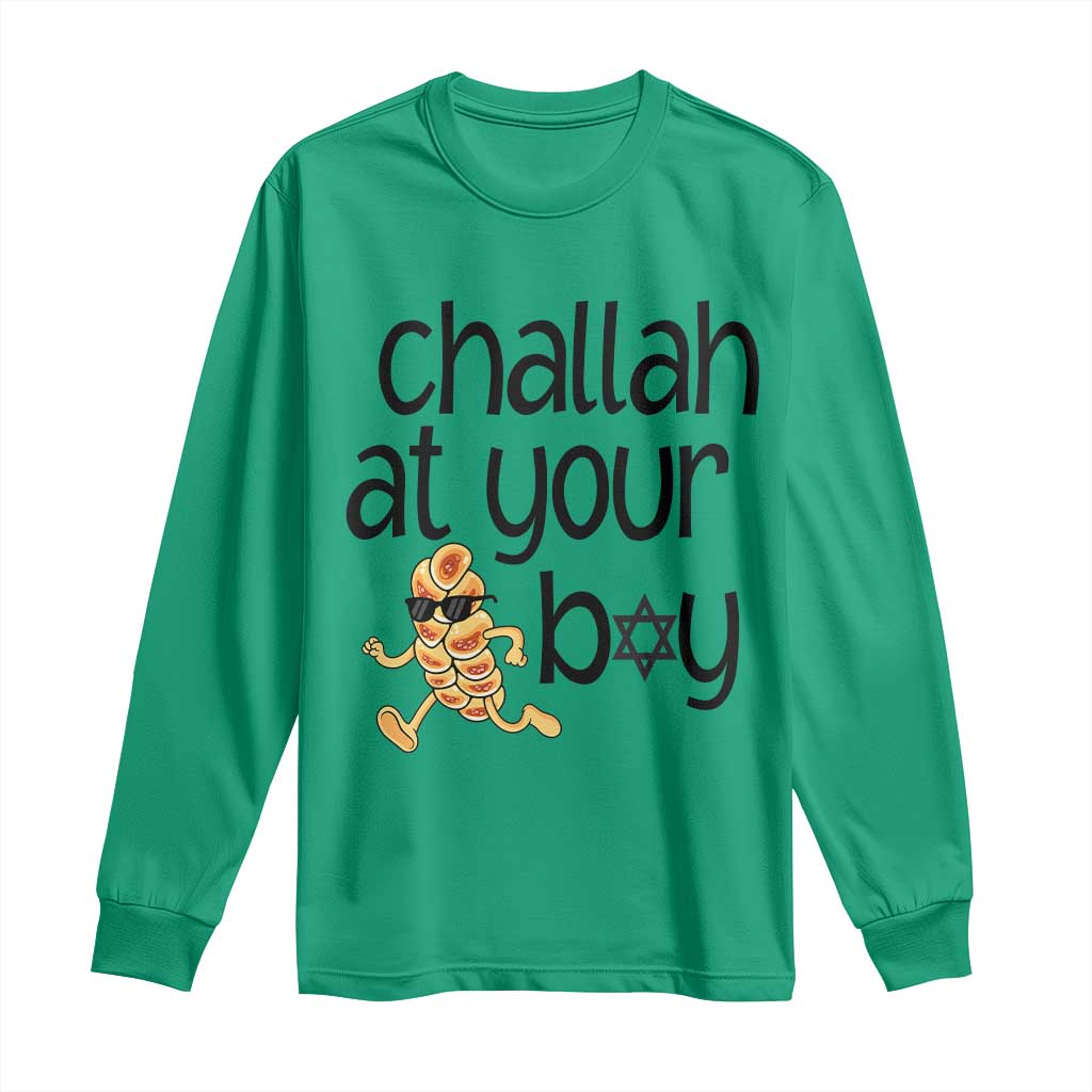 Festival Of Lights Gift Long Sleeve Shirt Hanukkah Challah At Ya Boy - Wonder Print Shop