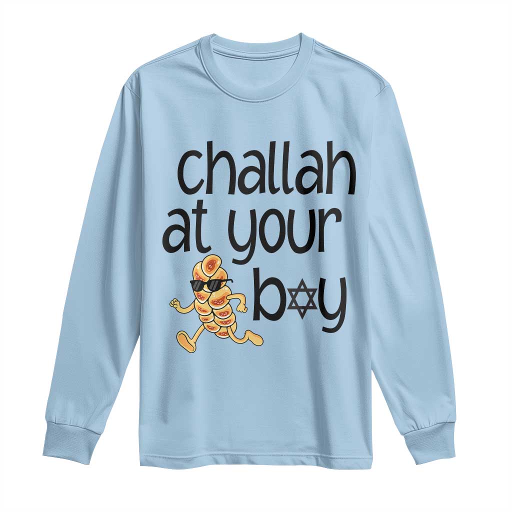 Festival Of Lights Gift Long Sleeve Shirt Hanukkah Challah At Ya Boy - Wonder Print Shop