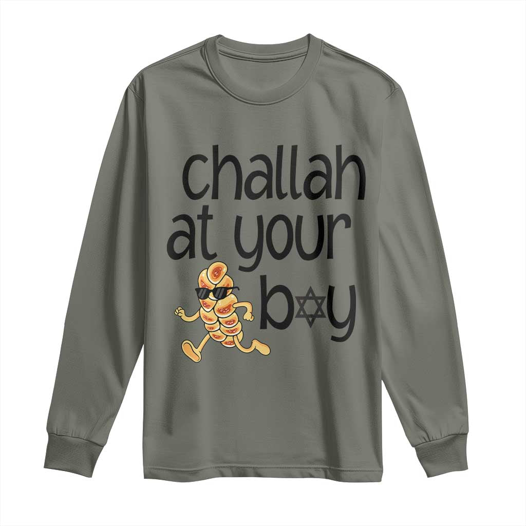 Festival Of Lights Gift Long Sleeve Shirt Hanukkah Challah At Ya Boy - Wonder Print Shop