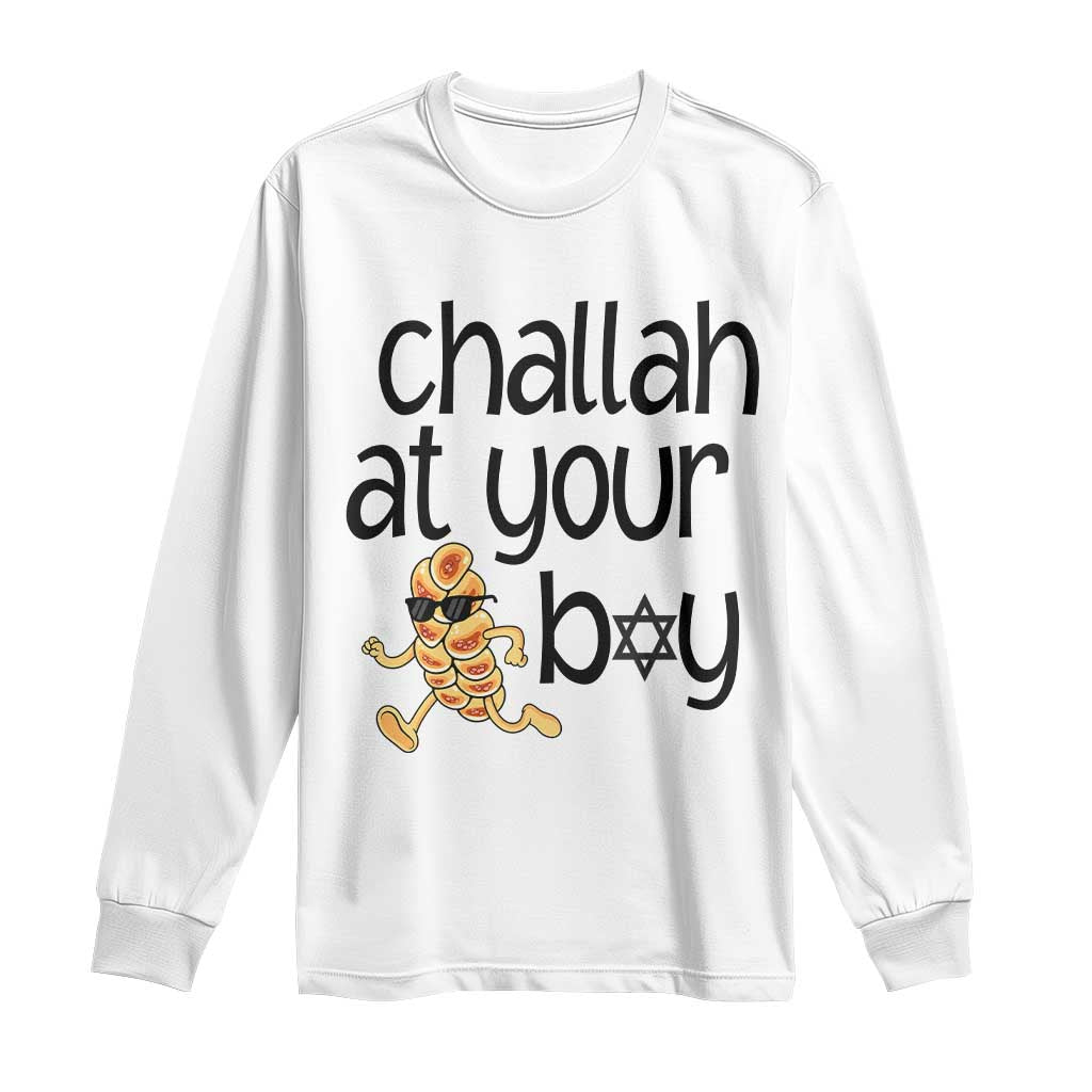 Festival Of Lights Gift Long Sleeve Shirt Hanukkah Challah At Ya Boy - Wonder Print Shop