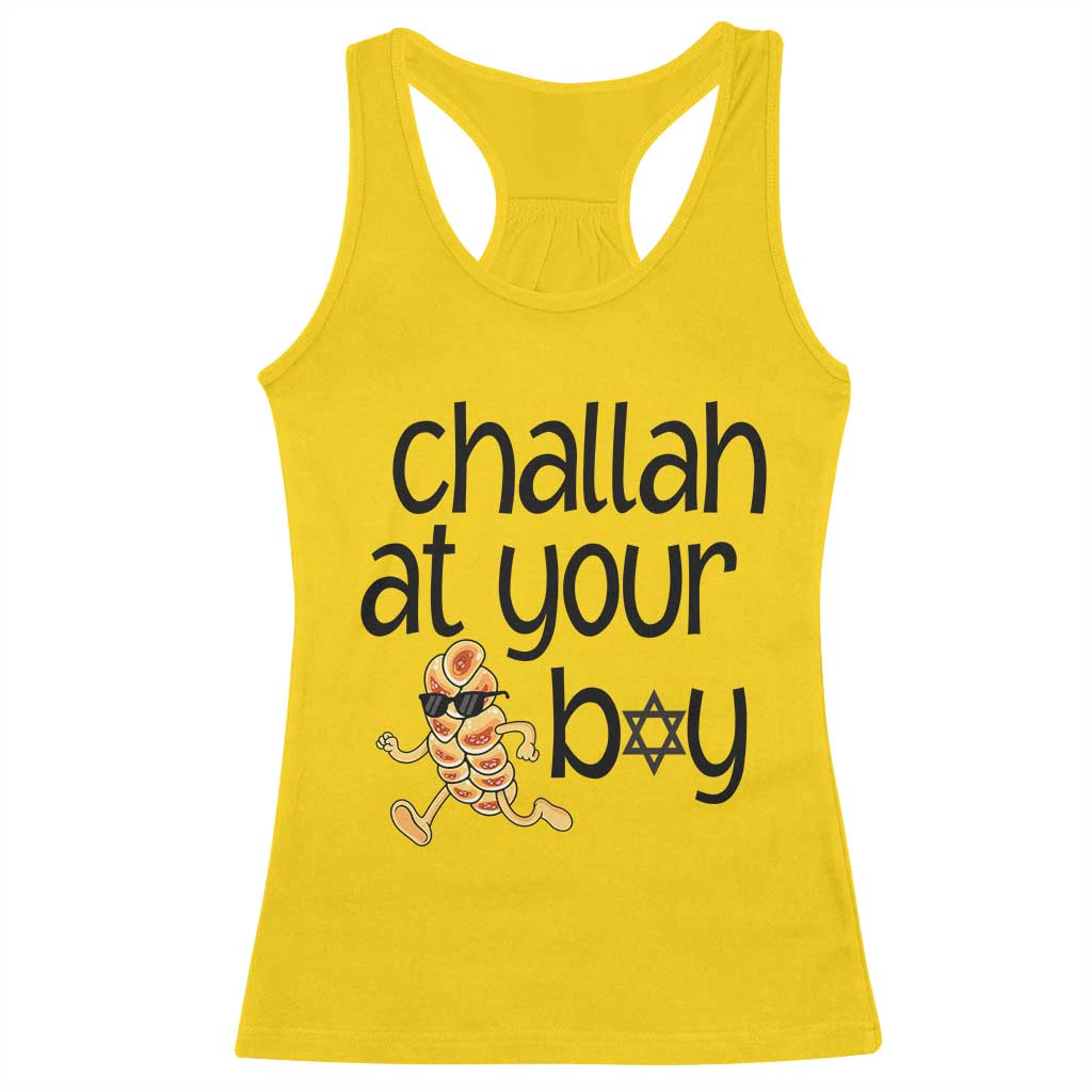 Festival Of Lights Gift Racerback Tank Top Hanukkah Challah At Ya Boy - Wonder Print Shop