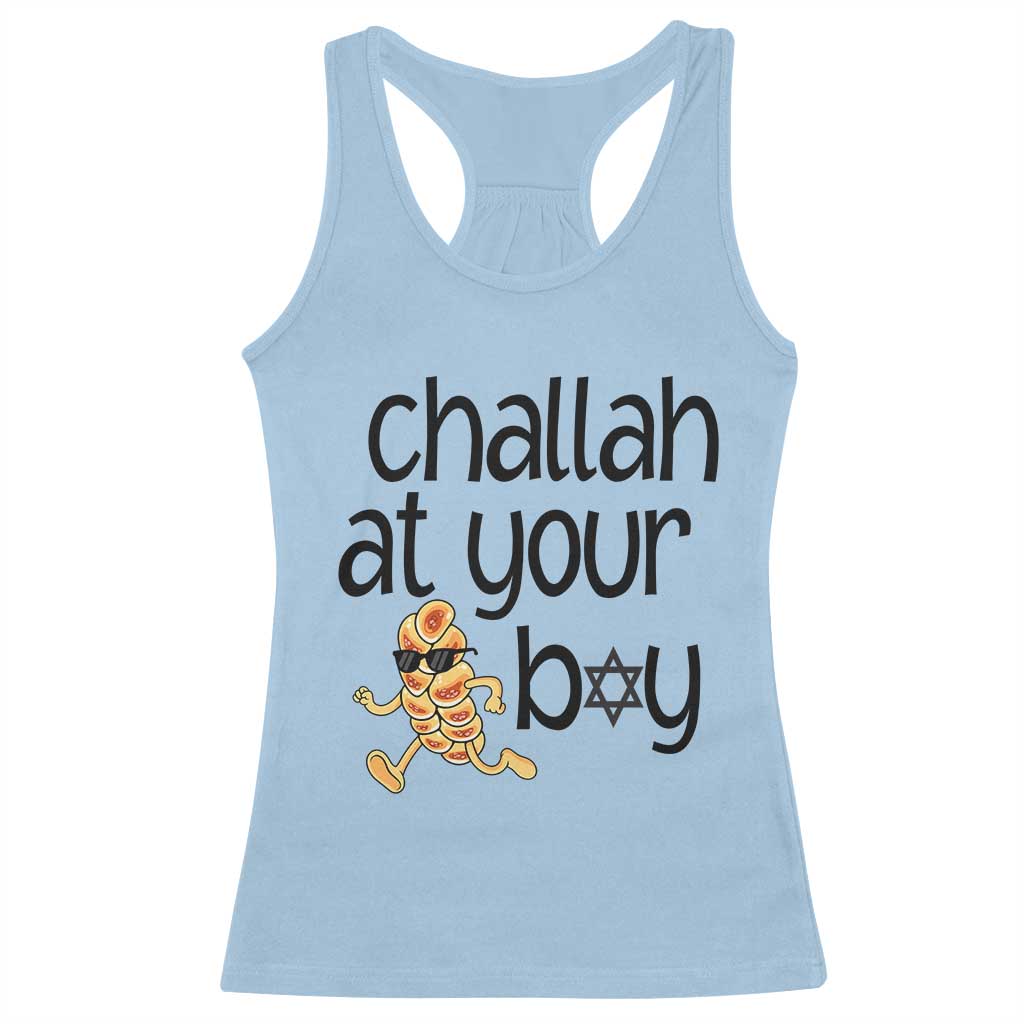 Festival Of Lights Gift Racerback Tank Top Hanukkah Challah At Ya Boy - Wonder Print Shop