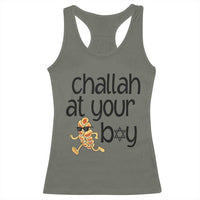 Festival Of Lights Gift Racerback Tank Top Hanukkah Challah At Ya Boy - Wonder Print Shop