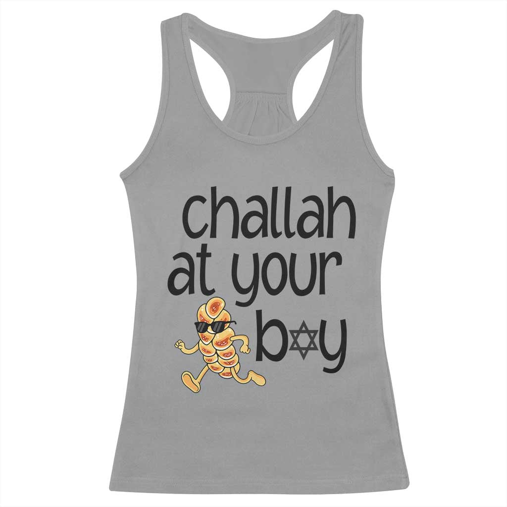 Festival Of Lights Gift Racerback Tank Top Hanukkah Challah At Ya Boy - Wonder Print Shop